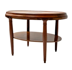 French Art Deco Walnut Center Table, 1930s